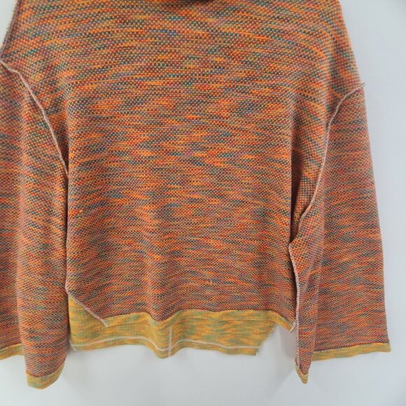 Free People Sunny Days Women’s Turtleneck Sweater Top Orange Size XS Long Sleeve - Picture 3 of 9